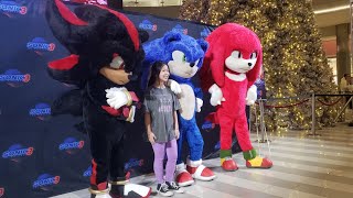 Sonic 3 Meet amp Greet Mall Of America  November 12 2024 Sonic Knuckles and Shadows [upl. by Immac]