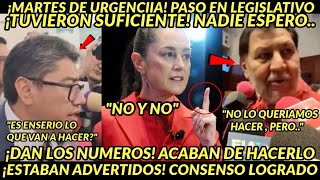 MARTES DE URGEENCIA ACABA DE PASAR EN LEGISLATIVO FUE SUFICIENTE CONSENSO ADIOS DAN LOS NUMEROS [upl. by Saerdna]