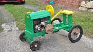 Homemade Wooden Tractor [upl. by Nafri590]