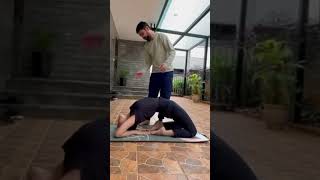 Back bending practice yoga youtubeshorts viralvideo trending [upl. by Ritch]