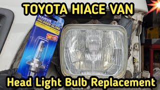 Toyota Hiace 2002 RZH113H Headlight Globe Replacement amp New Fitting [upl. by Nagem948]