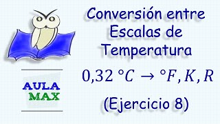 Conversión entre Escalas de Temperatura Ejercicio 8 [upl. by Seuqram956]