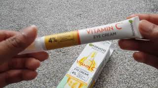 Garnier Vitamin C Brightening Eye Cream REVIEW [upl. by Latoyia820]