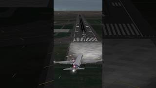 American A320 Landing in Heavy Cross Wind And Storm aviation avgeek flightsimulator landing rfs [upl. by Klecka727]