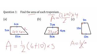 Area of a Trapezium GCSE 91 Maths Shape and Shape Foundation and Higher Tier Maths [upl. by Alliw]