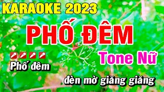 Karaoke Phố Đêm Nhạc Sống Tone Nữ Hay Nhất  Hoài Phong Organ [upl. by Erej]