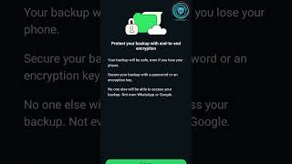 Do your Whatsapp Chats End to Encrypted cybersecuritywhatsappstatus whatsapp whatsappchatbackup [upl. by Annoif]