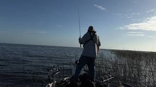 Crappie morning on Lake Okeechobee December 2023 👍Fishing third point on outside reeds 🎣 [upl. by Adnhoj816]