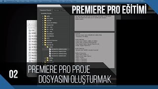 Premiere Pro Eğitimi 02  Premiere Pro proje dosyasını oluşturmak [upl. by Wheelwright]