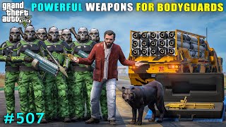 Michael Gifts Powerful Weapons To Bodyguards  Gta V Gameplay [upl. by Aerdnaed661]