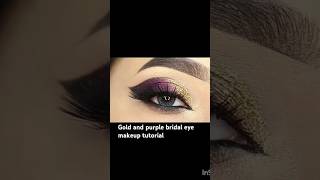 Golden and purple bridal eye makeup tutorial shorts ytshort tranding video [upl. by Redna]