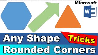 How to Create Rounded Corners for Any Shape in Microsoft Word [upl. by Michail819]