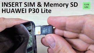 INSERT SIM amp Memory SD Card HUAWEI P30 Lite 2019 [upl. by Herrick]