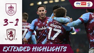 Burnley 31 Middlesbrough  Clarets Maintain Top Spot With Comeback  Extended Highlights [upl. by Nirag836]