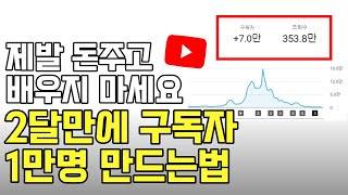 구독자 0명부터 1만명 만드는 가장 현실적인 방법 1탄 유튜브 주제선정 구독자 늘리는 법 시작하는 법 [upl. by Hnah]