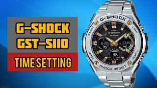 How To Setting Time a GSHOCK GSTS110 Digital Watch  SolimBD  Watch Repair Channel [upl. by Inajar718]