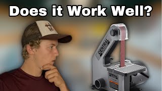 60 Belt Sander Full Review is it Worth it Harbor Freight 1x30 Grinder [upl. by Elane865]