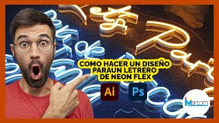 Crea un Letrero de Neón en Illustrator y Photoshop 🌟  Paso a Paso [upl. by Whallon]