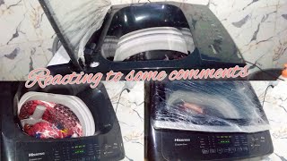 Reacting to some questions on How I Installed my first Hisense WTJA802T 8kg auto washing machine [upl. by Elletsyrc]