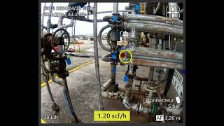 Small C4 Leak on Alkylation unit as seen by Distran Ultra pro X [upl. by Leonid]