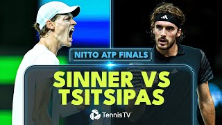 Jannik Sinner vs Stefanos Tsitsipas Match Highlights  Nitto ATP Finals 2023 [upl. by Genevieve733]