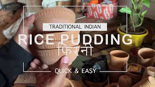 Phirni  फिरनी  Indian Pudding Recipe firni [upl. by O'Rourke]