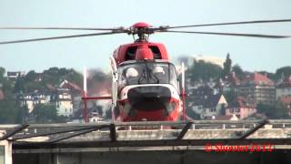 ITH DRF mit LandeanflugStart auf dem Katharinenhospital in Stuttgart [upl. by Noseimaj509]