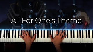 All For One’s Theme Piano Tutorial [upl. by Ocirema425]