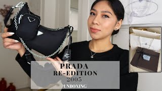 PRADA REEDITION 2005 NYLON BAG  UNBOXING [upl. by Agle]