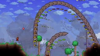 Terraria 14 Master Mode  Eater of Worlds Boss Fight [upl. by Clementis]