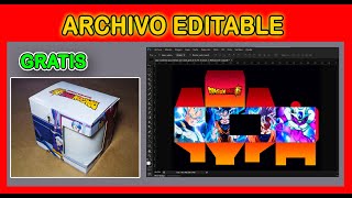 ✅ ARCHIVO EDITABLE  CAJA PARA TAZAS de 11 OZ cuadrada con ventana [upl. by Lateh6]