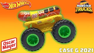 HOT WHEELS MONSTER TRUCKS quotCHICAGO STYLEquot OSCAR MAYER WIENERMOBILE  CASE G 2021 [upl. by Eical]