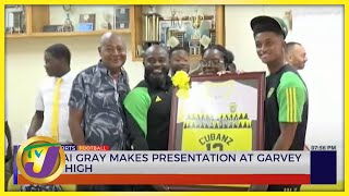 Demarai Gray Makes Presentation at Garvey Maceo High [upl. by Aneahs997]