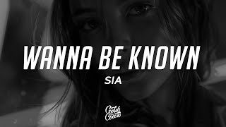 Sia  Wanna Be Known Lyrics [upl. by Ahsemrac]