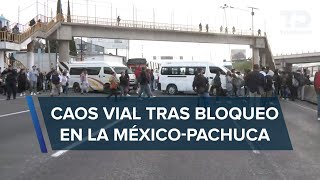 Manifestantes bloquean la MéxicoPachuca hoy 5 de agosto 2024 denuncian supuesto despojo de predio [upl. by Tilda]