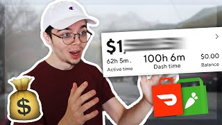 100 HOUR WEEK DOORDASH  Instacart  How much did we make [upl. by Leirrad]