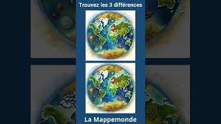 La Mappemondeshorts quiz aiart drole games gaming puzzle find spot differences jeux [upl. by Hittel]