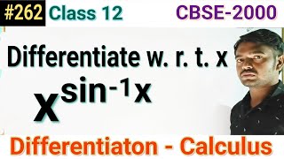 Differentiate xsin1 x wrt x DifferentiatonClass 12CalculusMathsAptitudeEnggGraduation [upl. by Chancelor]