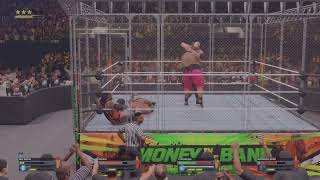 WWE 2K24 ps5  Big show vs Yokozuna vs Rikishi vs Bronson Reed  Steel Cage Gameplay [upl. by Ettennej601]