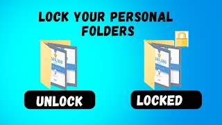 How to LOCK or UNLOCK a folder windows 7 8 10 or 11 [upl. by Aikemehs207]