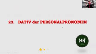 A2 LEKTION 23  DATIV DER PERSONALPRONOMEN [upl. by Aihtiekal]