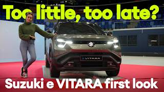 FIRST LOOK Suzuki e Vitara  an uphill struggle  Electrifying [upl. by Edurtreg321]