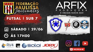 PORTUÁRIOS x GRÊMIO OCIAN  FUTSAL  SUB 7 [upl. by Dorcas160]