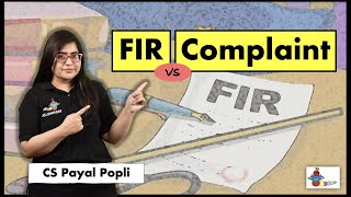 What is the difference between COMPLAINT amp FIR  Compliant Vs FIR  CrPC  What is FIR [upl. by Inva]