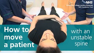 How to move a patient with an unstable spine [upl. by Rior]