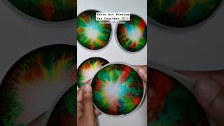 Resin Art Tea Coasters 🌸🌿resin diynewvideoyoutubeshortshortytshortresinart tutorialviral [upl. by Nauh]