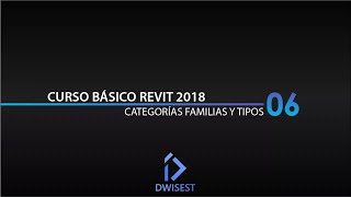 Revit 2018  Categorías familias y tipos  Tutorial básico 06 [upl. by Aneez]