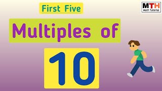 First five multiples of 10  Multiples of 10 [upl. by Emie126]