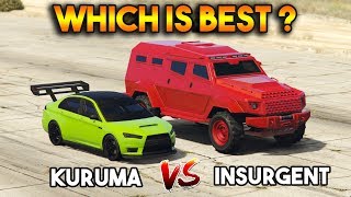 GTA 5 ONLINE  KURUMA VS INSURGENT WHICH IS BEST ARMORED VEHICLE [upl. by Eecats]