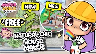 📢NEW UPDATE AVATAR WORLD NATURAL CHIC HOUSE🏡 MAKER [upl. by Sukcirdor]